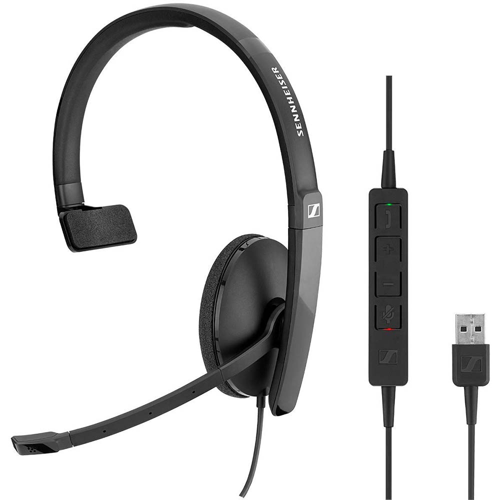 Image for SENNHEISER ADAPT SC 130 SINGLE-SIDED USB HEADSET from Aztec Office National Melbourne