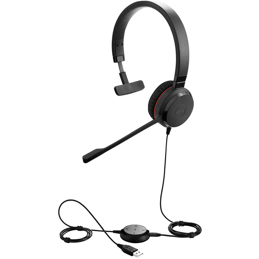 Image for JABRA EVOLVE 30 II MONO USB CORDED HEADSET from PaperChase Office National
