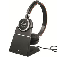 jabra evolve 65 stereo bluetooth headset with charging stand