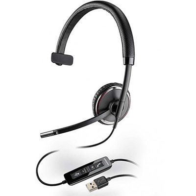 Image for PLANTRONICS BLACKWIRE C315 204440-02 HEADSET CORDED MONAURAL USB BLACK from Two Bays Office National