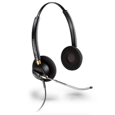 Image for PLANTRONICS ENCOREPRO HW520 HEADSET CORDED BINAURAL NOISE-CANCELING BLACK from Two Bays Office National
