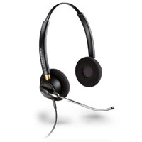 plantronics encorepro hw520 headset corded binaural noise-canceling black