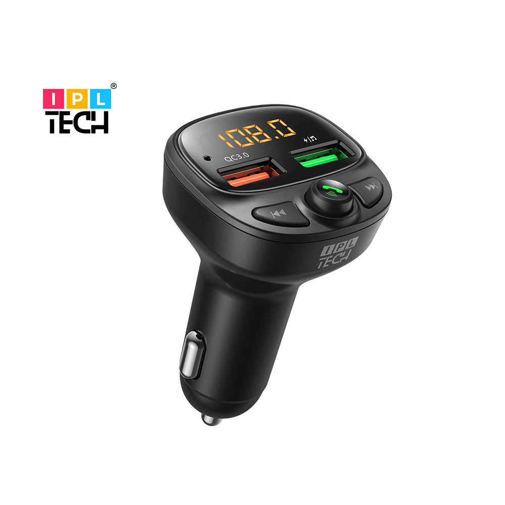 Image for IPL TECH FM TRANSMITTER WIRELESS RADIO ADAPTER BLACK from Office National