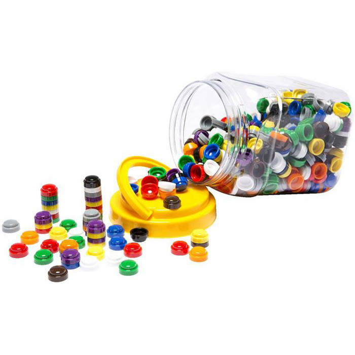 Image for EDUCATIONAL COLOURS STACKING COUNTERS JAR 500 from OFFICE NATIONAL CANNING VALE