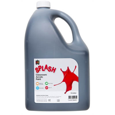 Image for EDUCATIONAL COLOURS SPLASH CLASSROOM ACRYLIC PAINT 5 LITRE LIQUORICE from PaperChase Office National