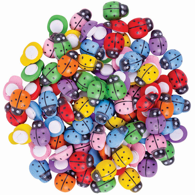 Image for ZART WOODEN LADYBUGS ASSORTED PACK 200 from PaperChase Office National