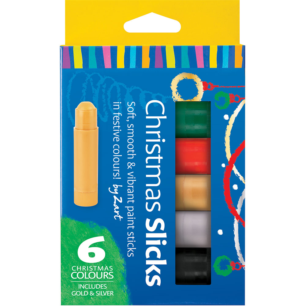 Image for ZART BASICS CHRISTMAS SLICKS ASSORTED PACK 6 from PaperChase Office National