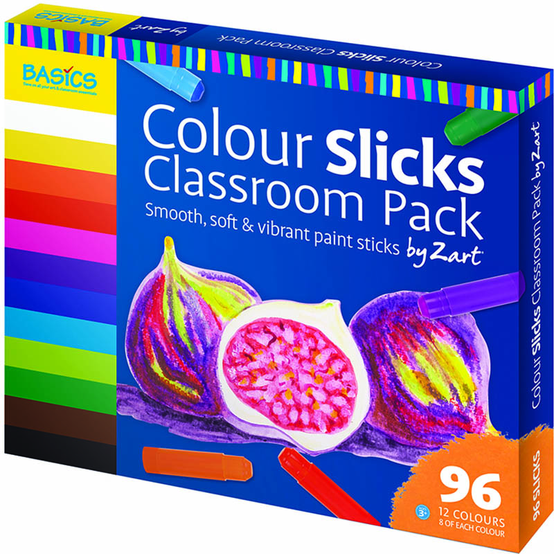 Image for ZART COLOUR SLICKS ASSORTED CLASSPACK 96 from Coleman's Office National