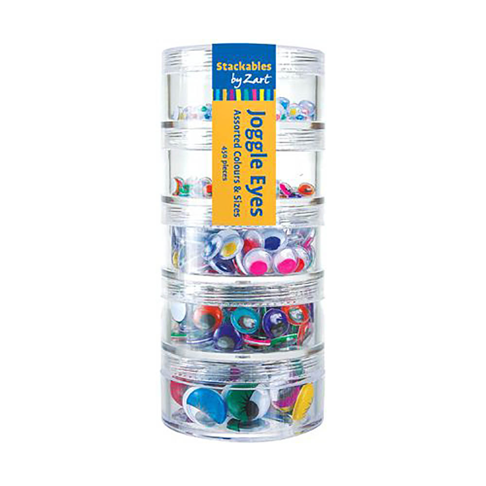 Image for ZART JOGGLE EYES COLOURED ASSORTED PACK 450 from C & G Office National