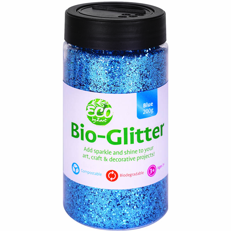 Image for ZART ECO BIO GLITTER 200G BLUE from Ezi Office Supplies Gold Coast Office National