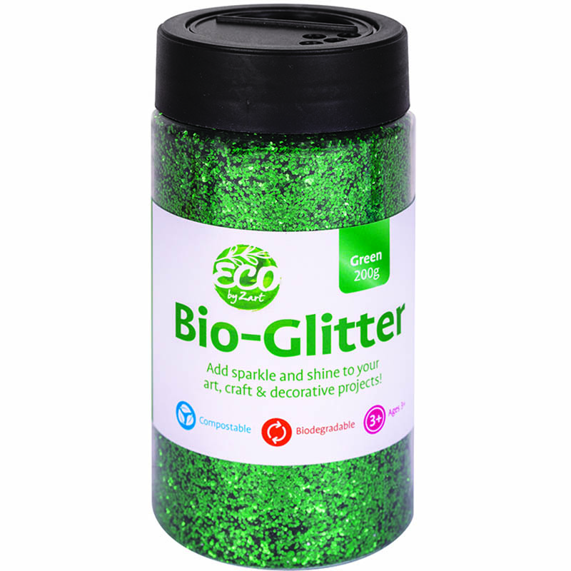 Image for ZART ECO BIO GLITTER 200G GREEN from Ezi Office Supplies Gold Coast Office National