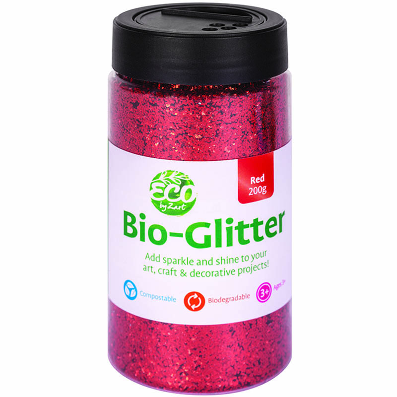 Image for ZART ECO BIO GLITTER 200G RED from Ezi Office Supplies Gold Coast Office National