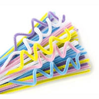 educational colours chenille stems 300mm pastel assorted pack 100