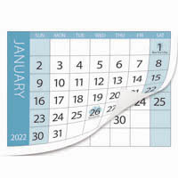 zart 2022 calendar tabs a3 white