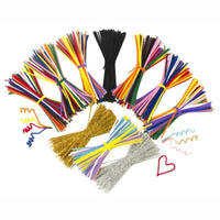 educational colours chenille stems 300mm assorted pack 1000