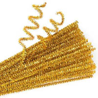 educational colours chenille stems 300mm gold tinsel pack 100