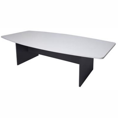Image for OXLEY CONFERENCE TABLE BOAT SHAPED 1200 X 2400 X 730MM WHITE/IRONSTONE from Aztec Office National