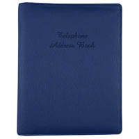 cumberland address book pu cover 6 ring with a-z tabs 210 x 148mm navy