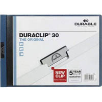 durable duraclip document file landscape 30 sheet capacity a4 dark blue
