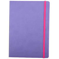 cumberland notebook pu cover with elastic closure 72 leaf a5 purple