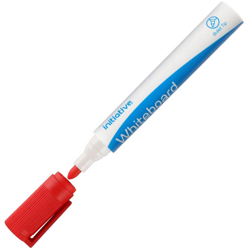 Image for INITIATIVE WHITEBOARD MARKER BULLET 2MM RED from Pirie Office National