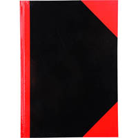 black and red notebook casebound ruled gloss cover 200 leaf a4
