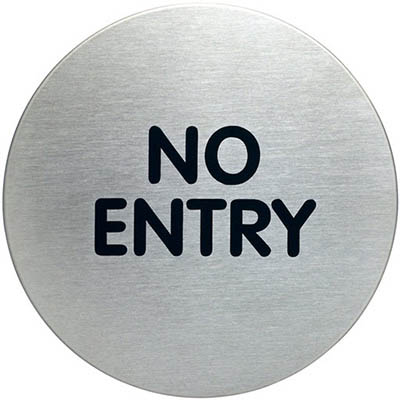 Image for DURABLE PICTOGRAM SIGN NO ENTRY 83MM STAINLESS STEEL from Academy Office National