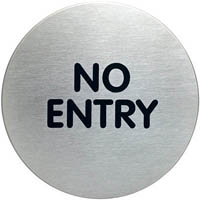 durable pictogram sign no entry 83mm stainless steel