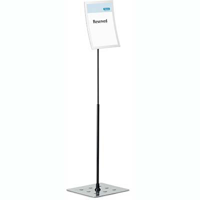 Image for DURABLE DURAVIEW FLOOR STAND A4 SILVER from PaperChase Office National