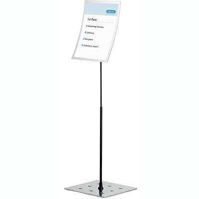 Image for DURABLE DURAVIEW FLOOR STAND A3 SILVER from PaperChase Office National