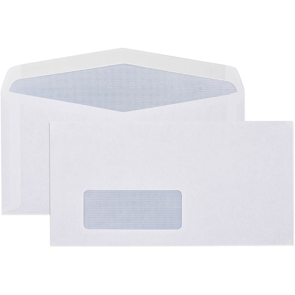 Image for CUMBERLAND DLX ENVELOPES SECRETIVE WALLET WINDOWFACE (38 X 95) MOIST SEAL 80GSM 235 X 120MM WHITE BOX 500 from Mackay Business Machines (MBM) Office National