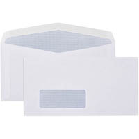 cumberland dlx envelopes secretive wallet windowface (38 x 95) moist seal 80gsm 235 x 120mm white box 500