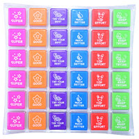 cumberland pre-inked merit stamps assorted tray 36