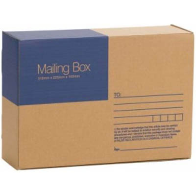 Image for CUMBERLAND MAILING BOX PRINTED ADDRESS FIELDS 310 X 225 X 102MM BROWN from Office National Barossa