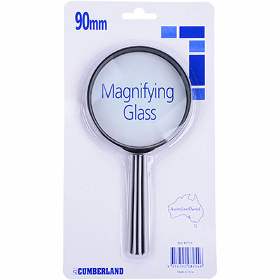Image for CUMBERLAND MAGNIFYING GLASS 90MM BLACK from OFFICE NATIONAL CANNING VALE