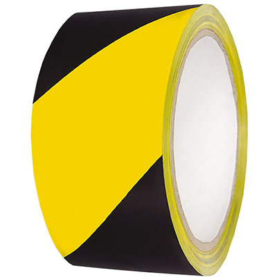 Image for CUMBERLAND WARNING TAPE 48MM X 45M BLACK/YELLOW from Angletons Office National
