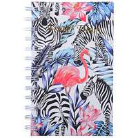 cumberland travel diary flamingo/zebra design 170 x 105mm
