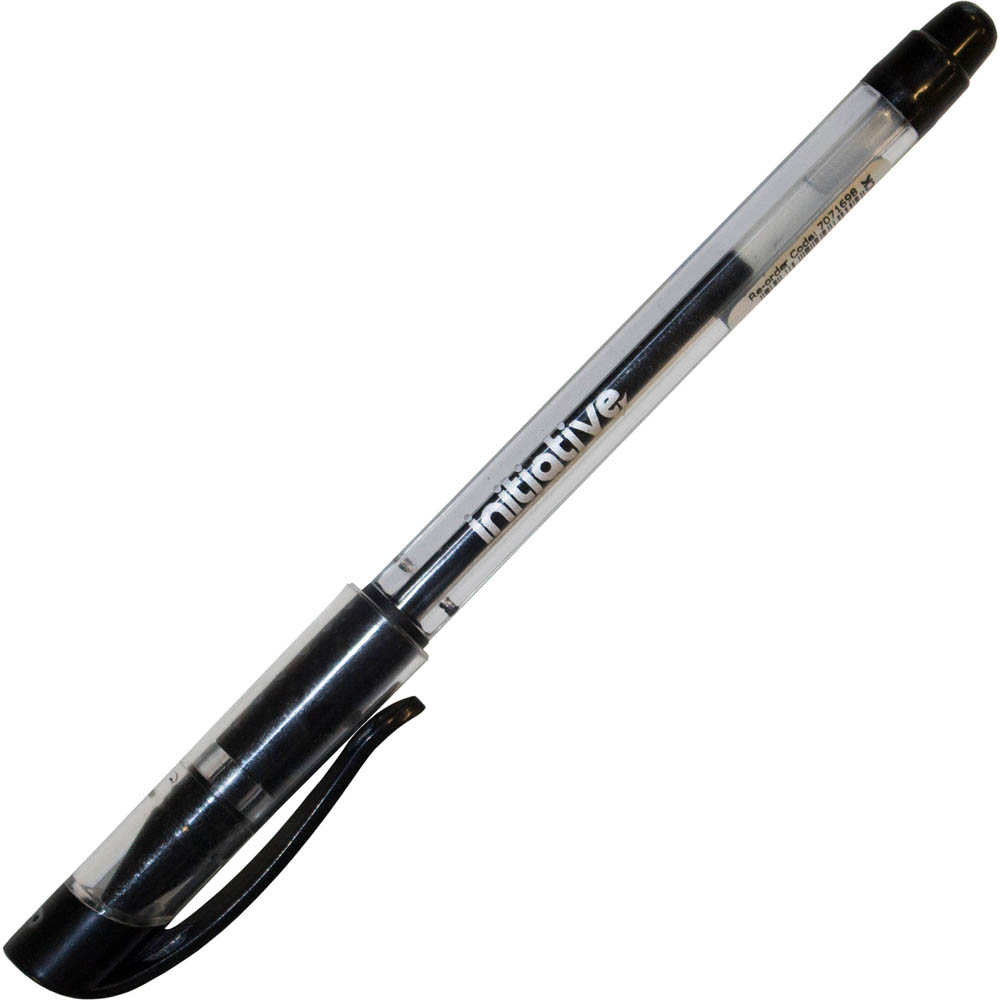 Image for INITIATIVE GEL INK ROLLERBALL PEN FINE 0.5MM BLACK BOX 10 from Discount Office National