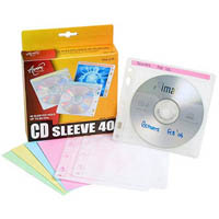 aurora cd sleeve white/clear pack 40