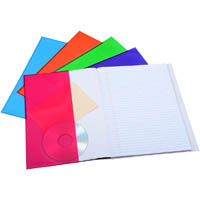 cumberland premium book covers pvc with pocket a4 clear assorted pack 5