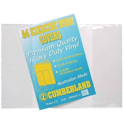 Image for CUMBERLAND BOOK COVERS 225 X 175MM CLEAR PACK 5 from Surry Office National