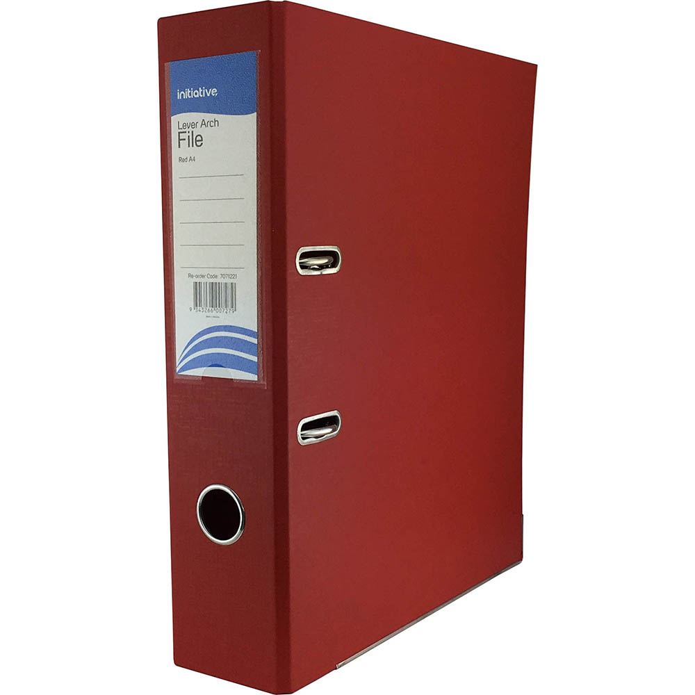 Image for INITIATIVE LEVER ARCH FILE PP 70MM A4 RED from Pirie Office National