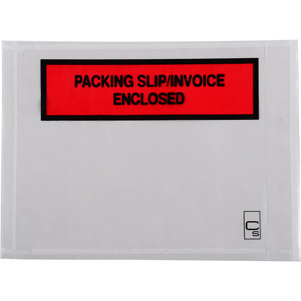 Image for CUMBERLAND PACKAGING ENVELOPE SLIP/INVOICE ENCLOSED 155 X 115MM WHITE BOX 1000 from Office National Perth CBD