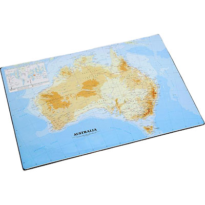 Image for CUMBERLAND DESK MAT WITH AUSTRALIA MAP 435 X 620MM from OFFICE NATIONAL CANNING VALE