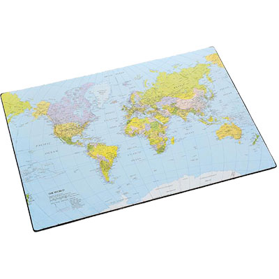 Image for CUMBERLAND DESK MAT WITH WORLD MAP 435 X 620MM from OFFICE NATIONAL CANNING VALE