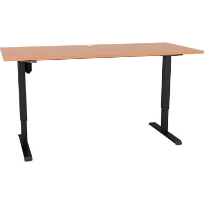 Image for CONSET 501-33 ELECTRIC HEIGHT ADJUSTABLE DESK 1500 X 800MM BEECH/BLACK from Complete Stationery Office National (Devonport & Burnie)