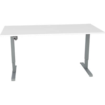 Image for CONSET 501-33 ELECTRIC HEIGHT ADJUSTABLE DESK 1500 X 800MM WHITE/SILVER from Surry Office National
