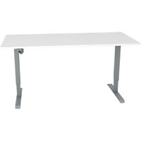 conset 501-33 electric height adjustable desk 1500 x 800mm white/silver