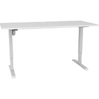 conset 501-33 electric height adjustable desk 1500 x 800mm white/white