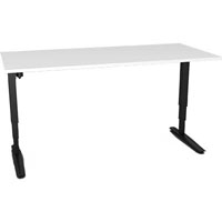 conset 501-43 electric height adjustable desk 1500 x 800mm white/black